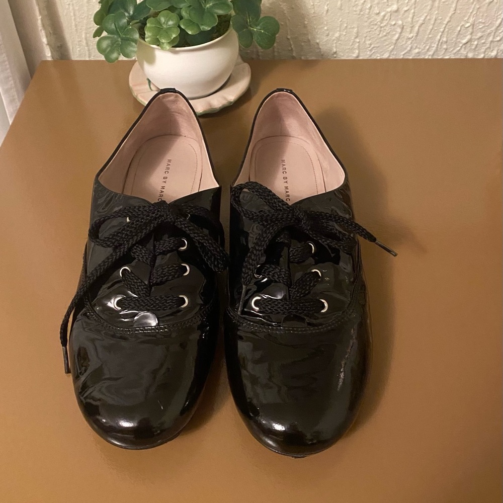 Marc By Marc Jacobs Black Patent Flats